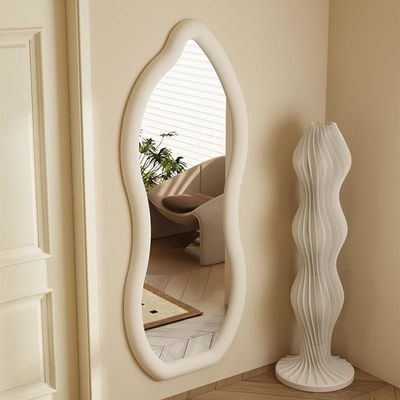 Rétroviseur de sol arqué surdimensionné ondulé 71x32 Dressing