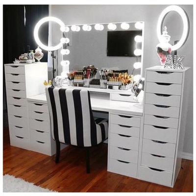 Table à manger hollywoodienne personnalisée bureau miroir pour chambre