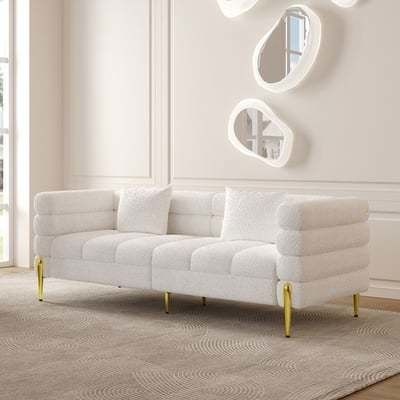 Le canapé de salon de luxe est un ensemble de canapés en velours en tissu.