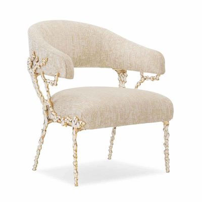 Chaise en velours en cuir à cadre métallique fauteuil salon salon salon fauteuil en cuir avec accent