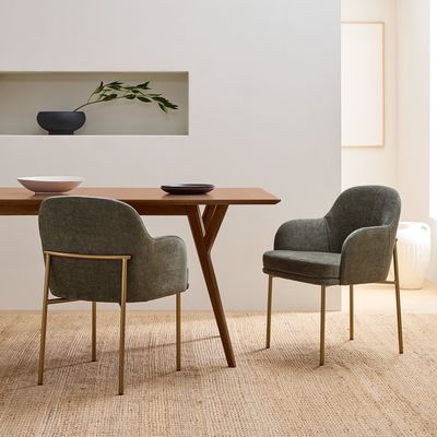 Chaises de salle à manger en acier inoxydable