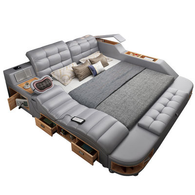 ISO9001 Plateforme de taille roi-reine cadre de lit mobilier de chambre multifonctionnel