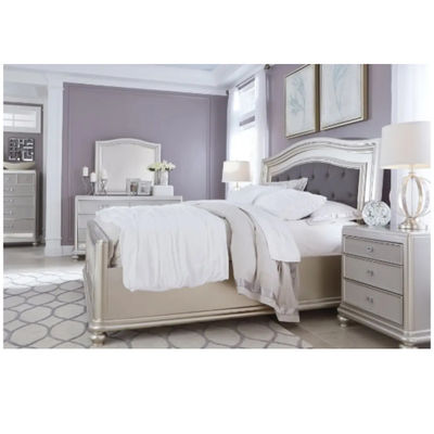 Lit en MDF Plateforme métallique 5 pièces Ensemble de chambre Queen King Taille