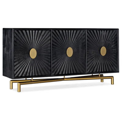 Armoire de buffet personnalisée de 40 pouces Table de bord de télévision noire Matériau MDF