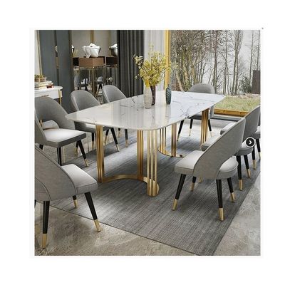 Table à manger ronde réglable pour 6 personnes