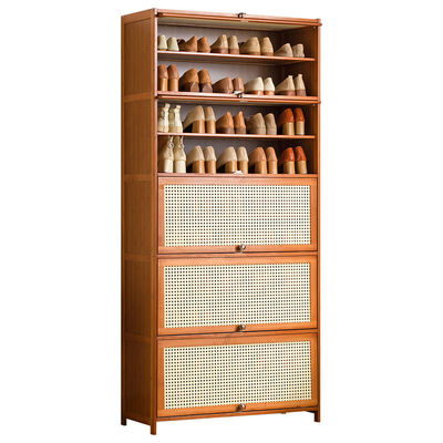 Meubles de rangement pour chaussures en bois de 5 étages en bambou
