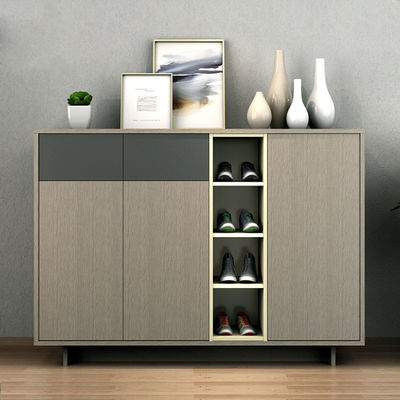 Armoire à chaussures en bois fin en contreplaqué Entreposage Meubles de maison moderne 3 étages