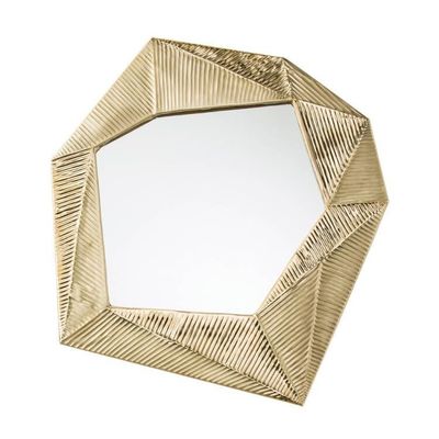 Antique miroir de salle de bain en or 34 pouces rond Stereoscopique