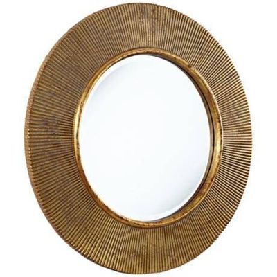Ronde ovale éclat de soleil miroir de mur d'or pour la salle de bain décoratif