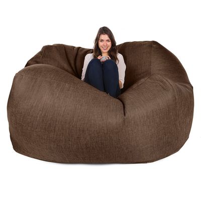 Chaise de salon en plein air 7Ft Giant Bean Bag Souffle Faux fourrure Tissu EPS remplir