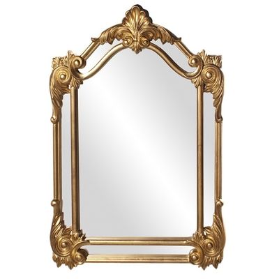 Miroir murale en laiton antique arqué, de grande taille, rond, de 100 cm