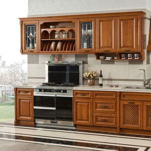 Cuisine personnalisée Armoires en bois d'algue Set de garde-manger pour maison moderne