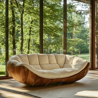 Un canapé moderne personnalisable avec un salon simple, des jambes en bois et un coin pour créer une atmosphère relaxante.
