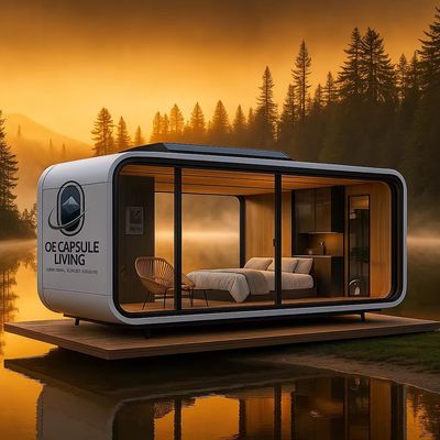 Modulaire 7 de luxe préfabriqué en acier intelligent petite capsule spatiale maison chambre capsule préfabriquée hôtel maison capsule extérieur
