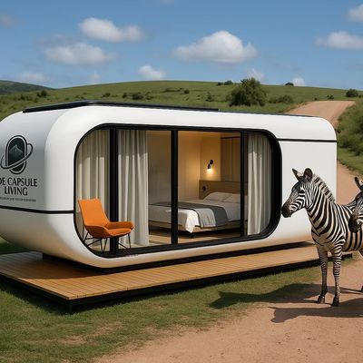 Maison de conteneurs modernes de luxe de 20 pieds Petite résidence Structure en acier préfabriquée Pour les hôtels Villas espace d'appartement