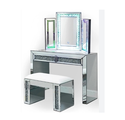 Table à manger avec deux tiroirs et un coffre à bijoux pour les filles
