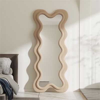 Verticale grande longueur de plancher ondulé Miroir pleine longueur 70 pouces