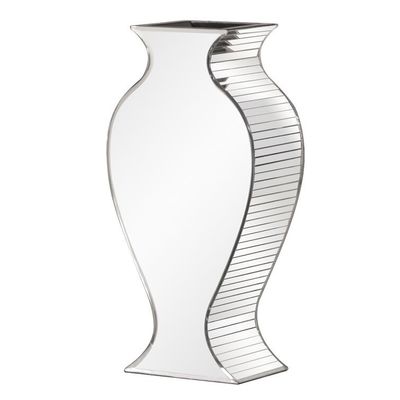 Planteur de vases de sol cristallins clairs et hauts miroir écrasé pour mariage