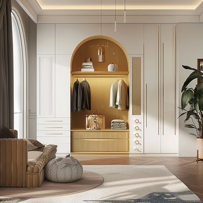 Système de rangement de garde-robe moderne réglable pour l'organisation et le stockage de la chambre à coucher