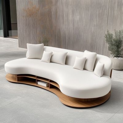 Canapé de velours italien en tissu de loisirs Couch courbé moderne unique