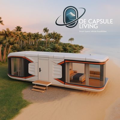 Maison préfabriquée Hôtel de luxe Villa modulaire 2 chambres Maison préfabriquée Espace de construction préfabriqué Capsule Cabines préfabriquées
