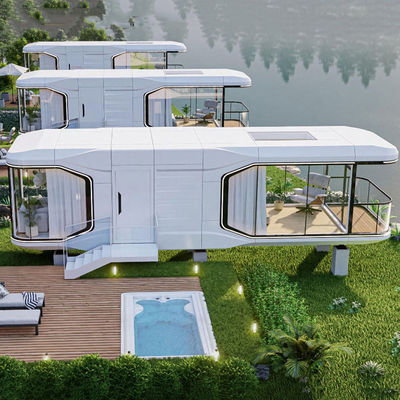 Chambre à coucher de luxe salon moderne préfabriqué intelligent petite capsule d'espace mobile conteneur modulaire Capsule House Hôtel