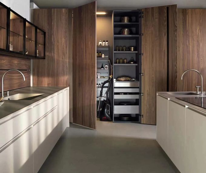 Cuisine personnalisée Armoires en bois d'algue Set de garde-manger pour maison moderne 0