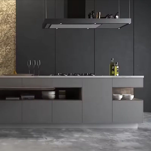 Armoires murales modulaires en bois massif Armoires de cuisine modulaires Armoires de garde-manger Finition laque 1
