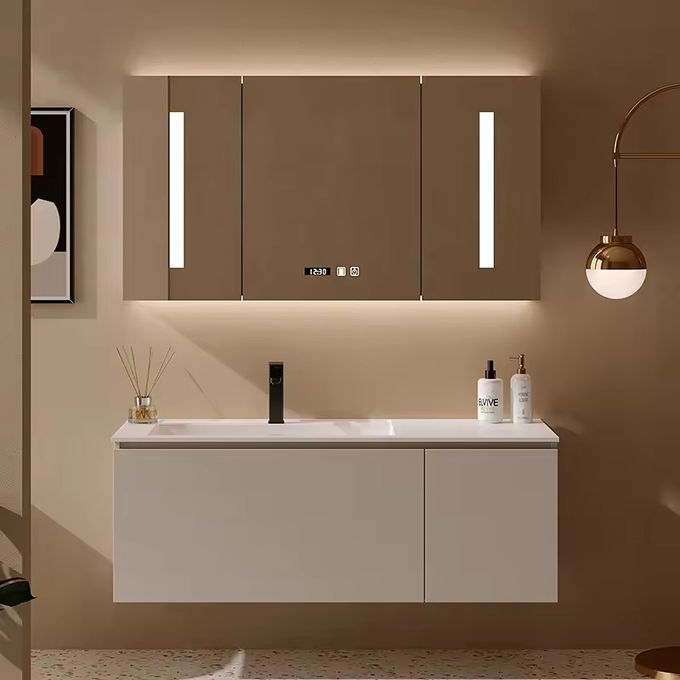 Unité de vanité d' évier rectangulaire moderne Combo de cabinet pour salle de bains 1