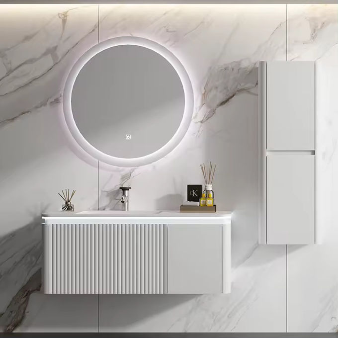 Armoires de salle de bain à miroirs LED Salle de bain vanité Armoire Evier de salle de bain 0