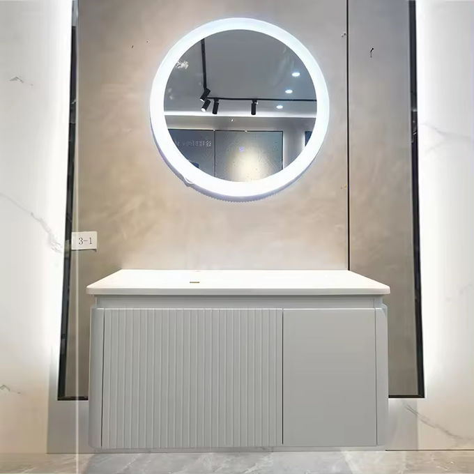 Armoires de salle de bain à miroirs LED Salle de bain vanité Armoire Evier de salle de bain 1
