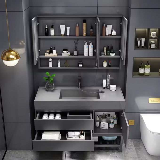 Salle de bain flottante, salle de bains, évier de toilette, monté sur le mur 0