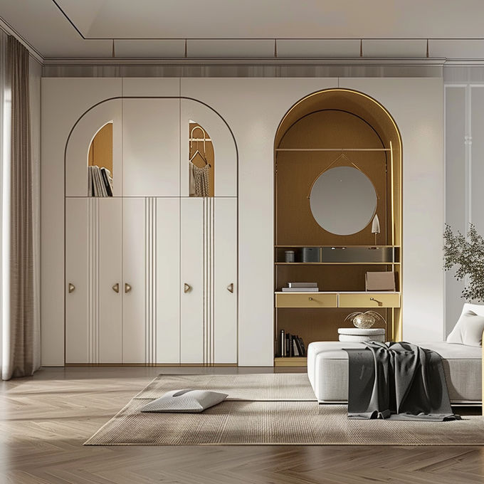 Système de rangement de garde-robe moderne réglable pour l'organisation et le stockage de la chambre à coucher 1