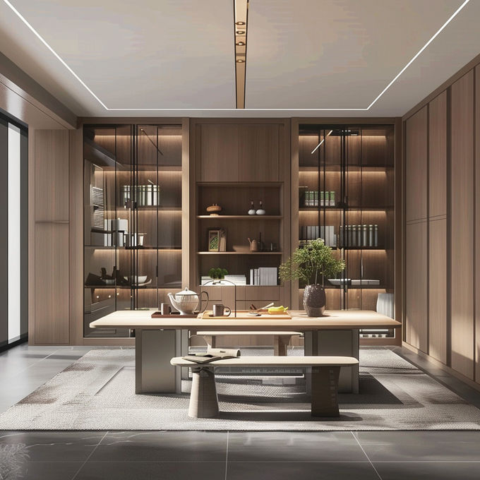 Vêtements en mélamine moderne Armoire personnalisée Armoire de couleur Armoire en contreplaqué E1 0
